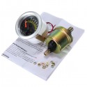 New Electrical Oil Pressure Gauge Carbon Fiber Face Yellow LED