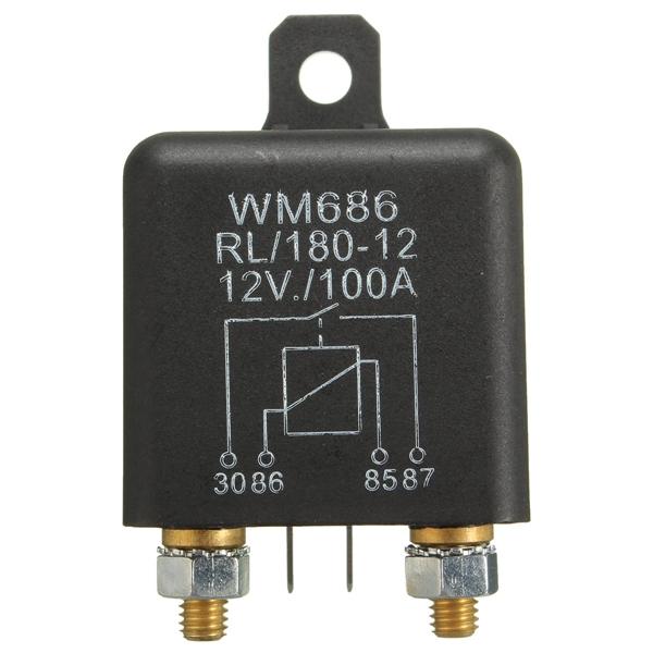 Switch Split Charge Relay 12V 100Amp 4 Pin Heavy Duty ON OFF for Car Van Boat