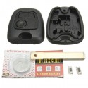 Two Buttons Remote Full Repair Kit Key Fob Case For TOYOTA AYGO