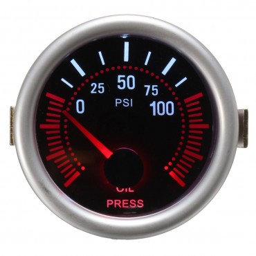 Universal 2 Inch 52mm Auto Car LED LCD Digital Oil Pressure Meter Gauge Face Black