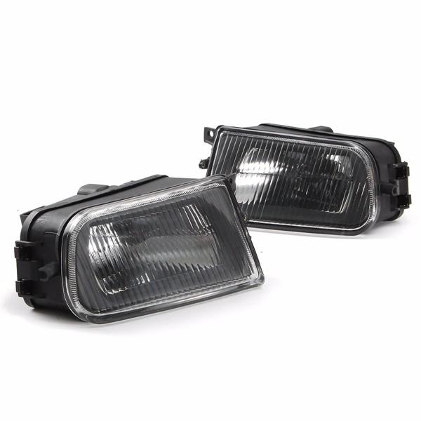 Pair Black Fog Lights Bumper Lamp Cover Housing For BMW E39 5-Series 97-00/ Z3 97-01