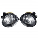 Pair Car Front Bumper Fog Lights Lamp with Grilles Cover For VW Transporter Caravelle 2009-2015