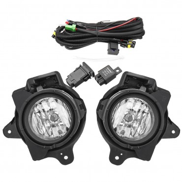 Pair Car Front Fog Lights with 9006 Bulbs For Toyota Hilux VIGO MK7 2012-2016