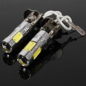 Pair DC 9V-30V 7.5W 6000K H3 LED COB Car Fog Lights Daytime Running Lights Lamp Bulb