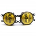 Pair Front Fog Light Yellow Lens with Bulbs 110W For Toyota For Lexus For Scion