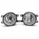 Pair H11 Front Bumper Clear Fog Lights with Wiring Harness Switch Lamp Covers For Toyota Camry 07-09