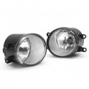 Pair H11 Front Bumper Clear Fog Lights with Wiring Harness Switch Lamp Covers For Toyota Camry 07-09