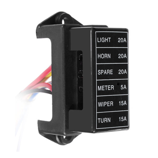 JZ5702 Jiazhan Car 6 Way Fuse Box 6 Road With Wire Modification Basic Block Auto Fuse Holder