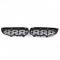 2PCS Front Grille Girll Black Diamond Meteor For BMW 3 Series E90 E92 E93 2006-2010