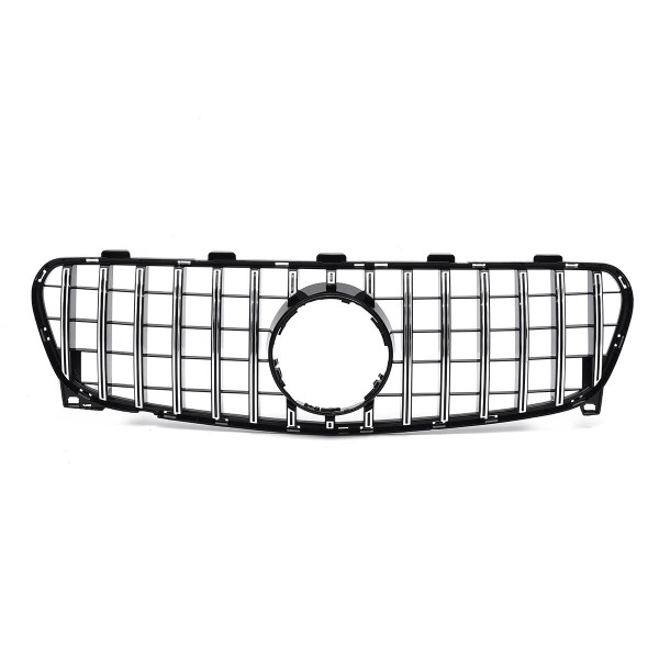 Chrome Silver GTR Style Front Upper Grill Grille For Benz GLA X156 GLA200 GLA250 GLA45 AMG 2017-2018