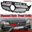 Diamond Style Front Grille Grill For 2016-2018 Mercedes Benz W213 E200 E300 E400 E43 AMG