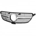 For Mercedes Benz GLE Coupe W292 Silver Front Diamond Grill Grille 2015-2018 Chrome