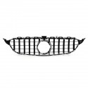 GTR Upper Grille Grey For Mercedes Benz w205 AMG Look C200 C250 C300 C350 Silver 2015-2018