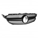 Gloss Black Front Bumper Mesh Grille Grill For Mercedes C-Class W205 15-18