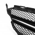 Gloss Black Front Bumper Mesh Grille Grill For Mercedes C-Class W205 15-18