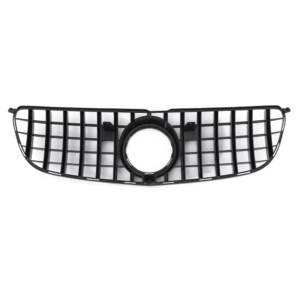 Glossy Black GTR Style Front Grill Grille For Mercedes-Benz GLS-Class X166 GLS450 2016-2019