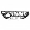 HONEYCOMB HEX Front Grille Grill Chrome Silver Fog Light Lamp Cover For A4 B8 B8.5 ALLROAD 2009-2015