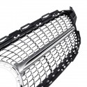 Silver Front Diamond Grill Grille With Camera For Benz W205 C Class C250 C300 C400 C43 AMG 2019+