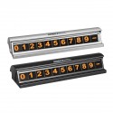 Fluorescent Black Silver Hidden Car Temporary Parking Phone Number Card Plate