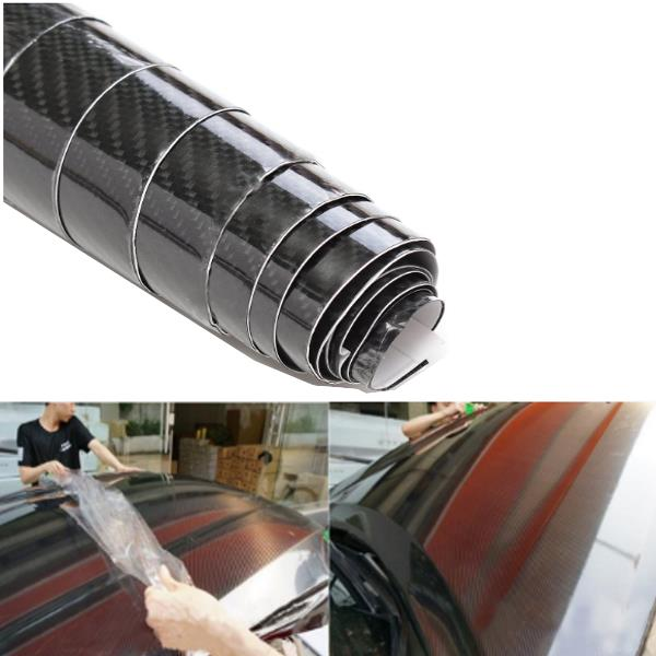 6D Gloss Carbon Fiber Car Stickers Vinyl Wrap Film Decals