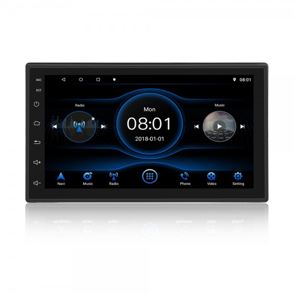 T3L For Android 8.1 7 Inch Quad Core Car Stereo Radio 1G+16G Double DIN Player GPS Navigation bluetooth RDS