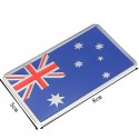 2Pcs Aluminum Alloy 3D Badge Austrlia Australian Flag Pattern Sticker Emblem Decoration