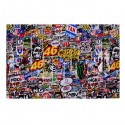 30 X 20 Inch JDM Graffiti Skullcandy Cartoon Wrap Modification Car Sticker