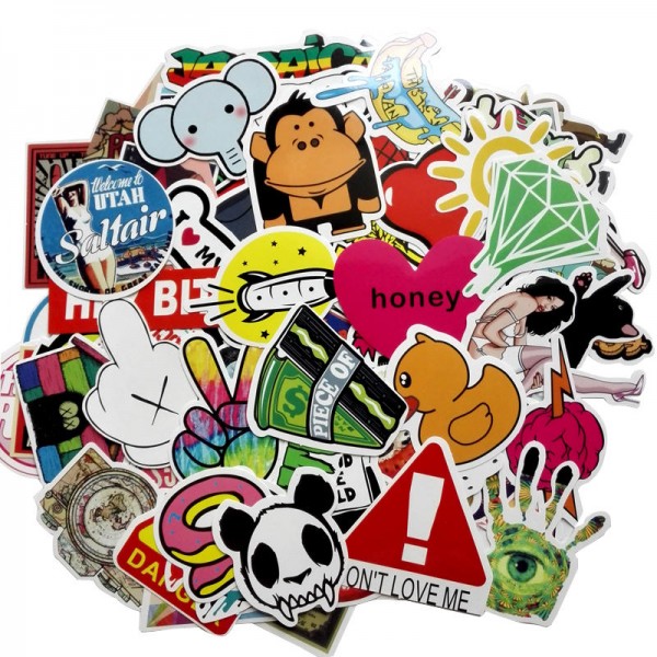 50pcs Cartoon Car Sticker Combination for Auto Truck Vehicle Motorcycle Decal