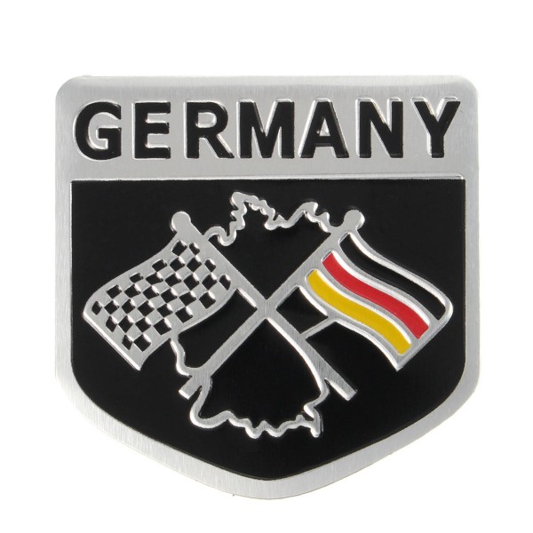 Alloy Metal Racing German Flag Emblem Badge Decal Decorative Sticker