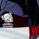 Baby On Board Warning Letter Refective Car Stickers Decals Vehicle Truck Window Mirror Decoration