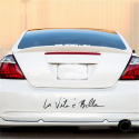 Car Sticker La Vita e Bella Decals Vehicle Truck Bumper Window Wall Mirror Decoration