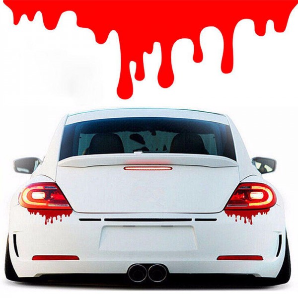 Funny Red Blood Drop Stickers Vinyl Decal for Car Motor Tail Light Window Bumper Decoration