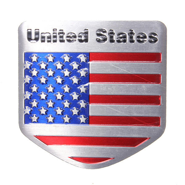 USA Flag Metal Auto Refitting Car Badge Emblem Decal Sticker