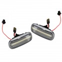 Dynamic Flowing LED Side Indicator Repeaters Lights Dual Color for Audi A3 S3 A4 S4 A6 S6