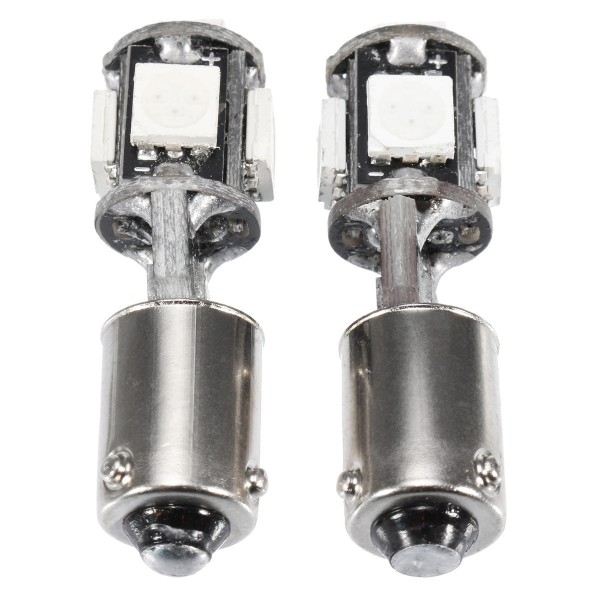 Pair 5W 500LM BAY9S 435 H21W 5050 SMD LED Car Turn Indicator Lights Bulb Side Marker Lamp