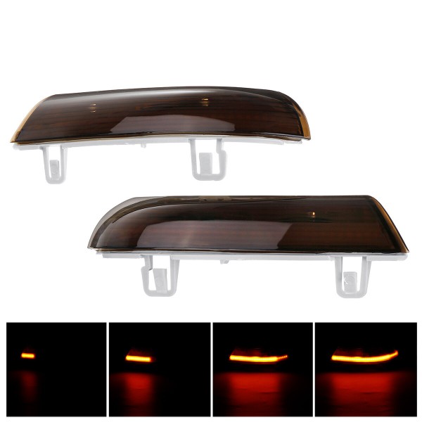 Pair Dynamic LED Turn Signal Light Mirror Indicator Lights Amber for VW Golf 5 Jetta MK5 Passat B6