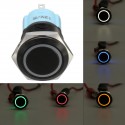 12V 5 Pin 16mm LED Light Metal Push Button Momentary Switch Waterproof