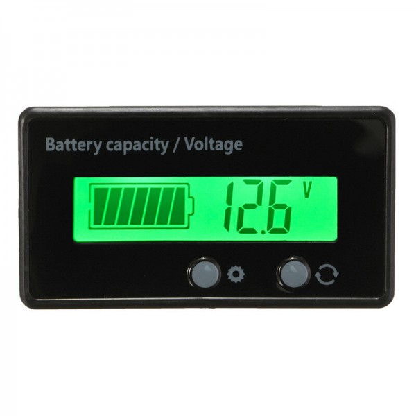 12V 6-63V LCD Acid Lead Lithium Battery Capacity Indicator Digital Voltmeter