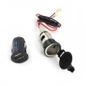 12V Dual USB Charger Vehicle Socket Adapter Motorcycle Auto Car