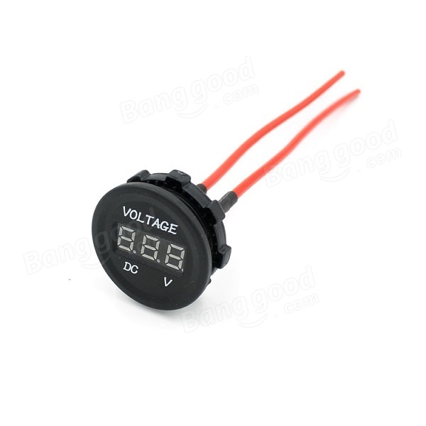 Automobiales Motorcycle DC 12V to 24V LED Digital Volt Meterr