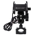 QC3.0 Quick Charge 4-6.5 inch Phone Holder Waterproof GPS Mount Motorcycle Moto Handlebar Rearview Stand