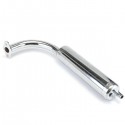 Motorcycle Chrome Muffler Exhaust 2-Stroke 49cc 60cc 66cc 80cc Motorized Bicycle Bike