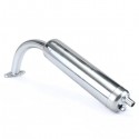 Motorcycle Chrome Muffler Exhaust 2-Stroke 49cc 60cc 66cc 80cc Motorized Bicycle Bike