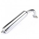 Motorcycle Chrome Muffler Exhaust 2-Stroke 49cc 60cc 66cc 80cc Motorized Bicycle Bike