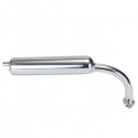 Motorcycle Chrome Muffler Exhaust 2-Stroke 49cc 60cc 66cc 80cc Motorized Bicycle Bike