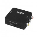 Mini Composite AV CVBS 3 RCA Video Converter Adapter