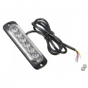 18W 6 LED Car Strobe Lights Bar 12V-24V Emergency Warning Flashing Lamp Amber/White/Amber+White