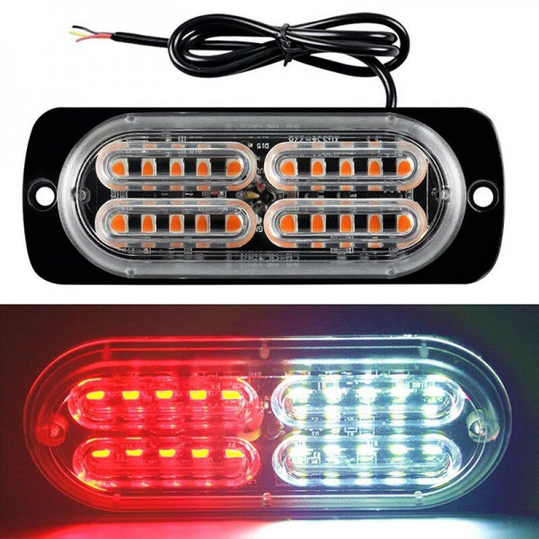 20LEDS Led Warning Light Emergency Hazard Warning Strobe Light Amber Surface Mount for Car Truck