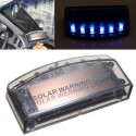 Auto Solar Charger LED Car Burglar Alarm Warning Blue Light Sensor Security