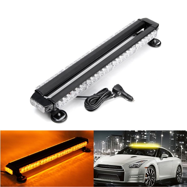 Car Emergency Flashing Strobe Lamp Work Light Bar 54 LED Double-Sided Warning Light Assembly